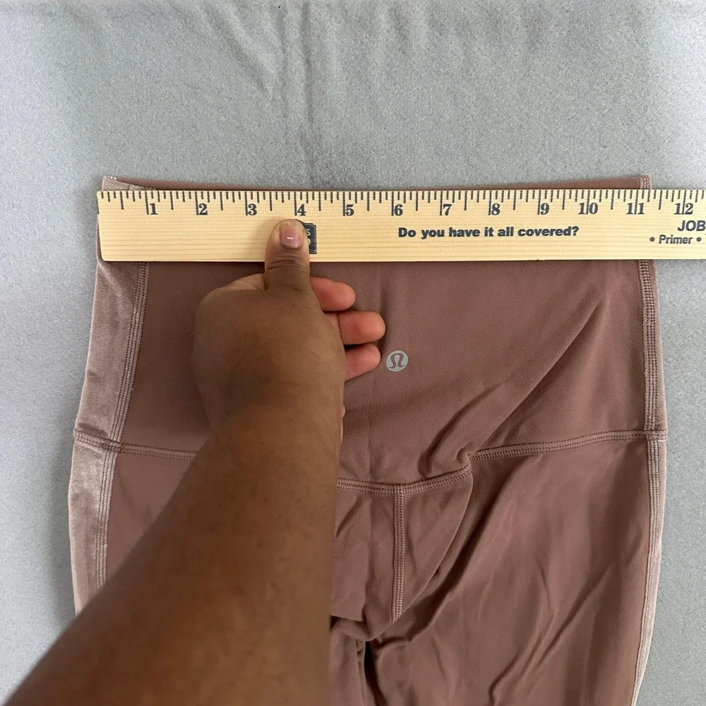 Lululemon Wunder Under High-Rise Tight Velvet Stripe Mauve Rosewood Womens 6